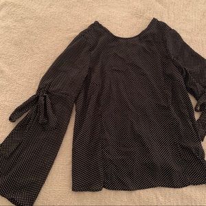 Who What Wear Polka Dot Blouse